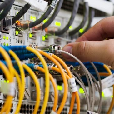 Network switch with patch cables